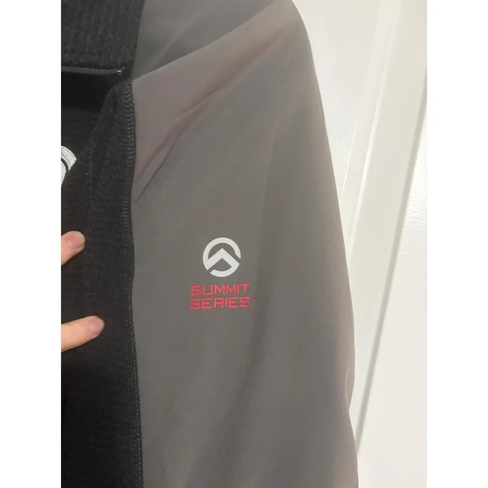 The North Face Jacket Summit Series Black Grey Full Zip Fleece Alpine Mens L